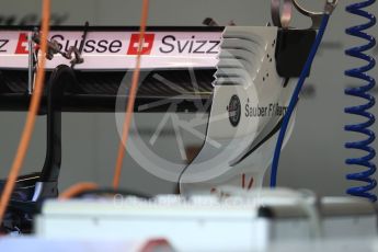 World © Octane Photographic Ltd. Formula 1 – British GP - Pit Lane. Alfa Romeo Sauber F1 Team C37. Silverstone Circuit, Towcester, UK. Thursday 5th July 2018.