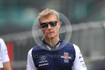World © Octane Photographic Ltd. Formula 1 – British GP - Pit Lane. Williams Martini Racing - Sergey Sirotkin. Silverstone Circuit, Towcester, UK. Thursday 5th July 2018.