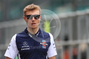 World © Octane Photographic Ltd. Formula 1 – British GP - Pit Lane. Williams Martini Racing - Sergey Sirotkin. Silverstone Circuit, Towcester, UK. Thursday 5th July 2018.