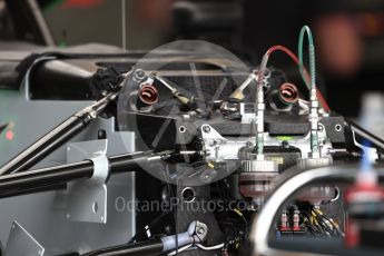 World © Octane Photographic Ltd. Formula 1 – British GP - Pit Lane. Haas F1 Team VF-18. Silverstone Circuit, Towcester, UK. Thursday 5th July 2018.