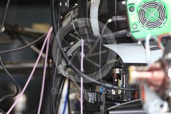 World © Octane Photographic Ltd. Formula 1 – British GP - Pit Lane. Haas F1 Team VF-18. Silverstone Circuit, Towcester, UK. Thursday 5th July 2018.