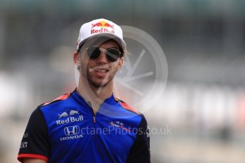 World © Octane Photographic Ltd. Formula 1 – British GP - Pit Lane. Scuderia Toro Rosso  – Pierre Gasly. Silverstone Circuit, Towcester, UK. Thursday 5th July 2018.