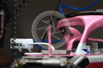 World © Octane Photographic Ltd. Formula 1 – British GP - Pit Lane. Sahara Force India VJM11. Silverstone Circuit, Towcester, UK. Thursday 5th July 2018.