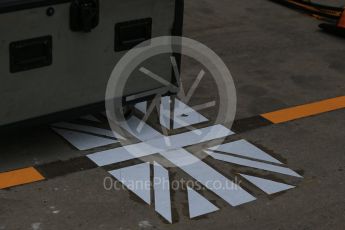 World © Octane Photographic Ltd. Formula 1 – British GP - Pit Lane. Sahara Force India VJM11. Silverstone Circuit, Towcester, UK. Thursday 5th July 2018.