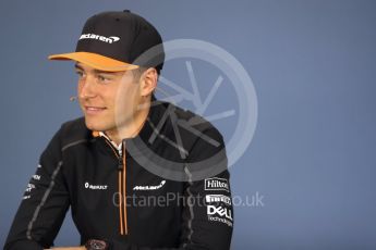 World © Octane Photographic Ltd. Formula 1 – Canadian GP - Thursday Driver Press Conference. McLaren – Stoffel Vandoorne. Circuit Gilles Villeneuve, Montreal, Canada. Thursday 7th June 2018.