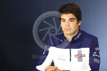 World © Octane Photographic Ltd. Formula 1 – Canadian GP - Thursday Driver Press Conference. Williams Martini Racing – Lance Stroll. Circuit Gilles Villeneuve, Montreal, Canada. Thursday 7th June 2018.