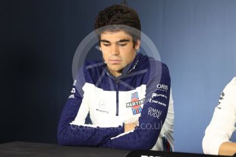 World © Octane Photographic Ltd. Formula 1 – Canadian GP - Thursday Driver Press Conference. Williams Martini Racing – Lance Stroll. Circuit Gilles Villeneuve, Montreal, Canada. Thursday 7th June 2018.