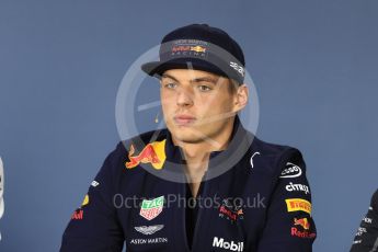 World © Octane Photographic Ltd. Formula 1 – Canadian GP - Thursday Driver Press Conference. Aston Martin Red Bull Racing TAG Heuer - Max Verstappen. Circuit Gilles Villeneuve, Montreal, Canada. Thursday 7th June 2018.