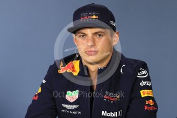 World © Octane Photographic Ltd. Formula 1 – Canadian GP - Thursday Driver Press Conference. Aston Martin Red Bull Racing TAG Heuer - Max Verstappen. Circuit Gilles Villeneuve, Montreal, Canada. Thursday 7th June 2018.