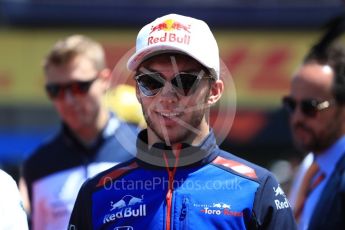 World © Octane Photographic Ltd. Formula 1 – Canadian GP - Drivers Parade. Scuderia Toro Rosso STR13 – Pierre Gasly. Circuit Gilles Villeneuve, Montreal, Canada. Sunday 10th June 2018.