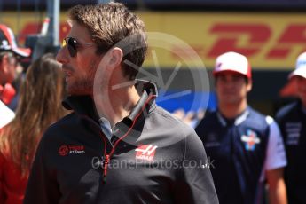 World © Octane Photographic Ltd. Formula 1 – Canadian GP - Drivers Parade. Haas F1 Team VF-18 – Romain Grosjean. Circuit Gilles Villeneuve, Montreal, Canada. Sunday 10th June 2018.