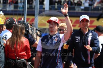 World © Octane Photographic Ltd. Formula 1 – Canadian GP - Drivers Parade. Williams Martini Racing FW41 – Lance Stroll. Circuit Gilles Villeneuve, Montreal, Canada. Sunday 10th June 2018.