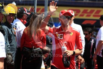 World © Octane Photographic Ltd. Formula 1 – Canadian GP - Drivers Parade. Scuderia Ferrari SF71-H – Kimi Raikkonen. Circuit Gilles Villeneuve, Montreal, Canada. Sunday 10th June 2018.