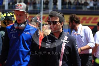 World © Octane Photographic Ltd. Formula 1 – Canadian GP - Drivers Parade. Sahara Force India VJM11 - Sergio Perez and Scuderia Toro Rosso STR13 – Brendon Hartley. Circuit Gilles Villeneuve, Montreal, Canada. Sunday 10th June 2018.