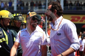 World © Octane Photographic Ltd. Formula 1 – Canadian GP - Drivers Parade. McLaren MCL33 – Fernando Alonso. Circuit Gilles Villeneuve, Montreal, Canada. Sunday 10th June 2018.