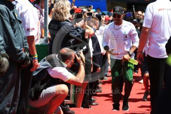 World © Octane Photographic Ltd. Formula 1 – Canadian GP - Drivers Parade. Mercedes AMG Petronas Motorsport AMG F1 W09 EQ Power+ - Lewis Hamilton. Circuit Gilles Villeneuve, Montreal, Canada. Sunday 10th June 2018.