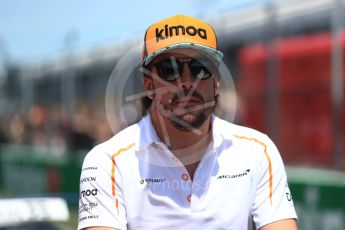 World © Octane Photographic Ltd. Formula 1 – Canadian GP - Drivers Parade. McLaren MCL33 – Fernando Alonso. Circuit Gilles Villeneuve, Montreal, Canada. Sunday 10th June 2018.