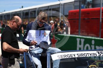 World © Octane Photographic Ltd. Formula 1 – Canadian GP - Drivers Parade. Williams Martini Racing FW41 – Sergey Sirotkin. Circuit Gilles Villeneuve, Montreal, Canada. Sunday 10th June 2018.