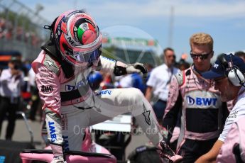 World © Octane Photographic Ltd. Formula 1 – Canadian GP - Grid. Sahara Force India VJM11 - Sergio Perez. Circuit Gilles Villeneuve, Montreal, Canada. Sunday 10th June 2018.