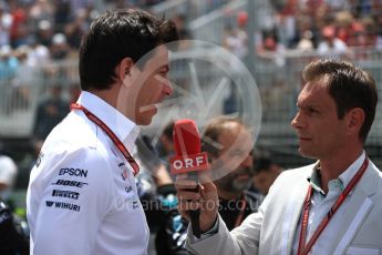 World © Octane Photographic Ltd. Formula 1 - Canadian GP - Grid. Toto Wolff - Executive Director & Head of Mercedes-Benz Motorsport. Circuit Gilles Villeneuve, Montreal, Canada. Sunday 10th June 2018.