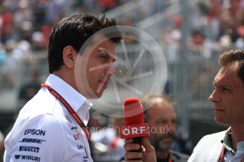 World © Octane Photographic Ltd. Formula 1 - Canadian GP - Grid. Toto Wolff - Executive Director & Head of Mercedes-Benz Motorsport. Circuit Gilles Villeneuve, Montreal, Canada. Sunday 10th June 2018.