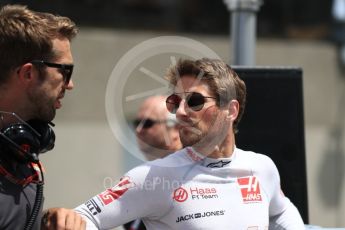 World © Octane Photographic Ltd. Formula 1 – Canadian GP - Grid. Haas F1 Team VF-18 – Romain Grosjean. Circuit Gilles Villeneuve, Montreal, Canada. Sunday 10th June 2018.