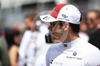 World © Octane Photographic Ltd. Formula 1 – Canadian GP - Grid. Alfa Romeo Sauber F1 Team C37 – Charles Leclerc. Circuit Gilles Villeneuve, Montreal, Canada. Sunday 10th June 2018.