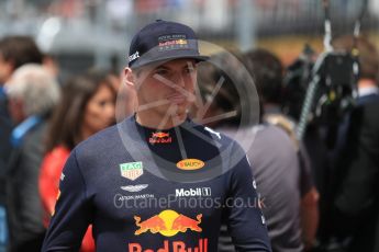 World © Octane Photographic Ltd. Formula 1 – Canadian GP - Grid. Aston Martin Red Bull Racing TAG Heuer RB14 – Max Verstappen. Circuit Gilles Villeneuve, Montreal, Canada. Sunday 10th June 2018.