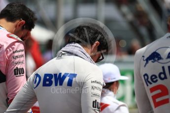 World © Octane Photographic Ltd. Formula 1 – Canadian GP - Grid. Sahara Force India VJM11 - Sergio Perez. Circuit Gilles Villeneuve, Montreal, Canada. Sunday 10th June 2018.