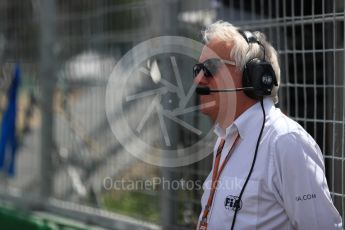 World © Octane Photographic Ltd. Formula 1 - Canadian GP - Driver Parade. Charlie Whiting – President of FIA. Circuit Gilles Villeneuve, Montreal, Canada. Sunday 10th June 2018.