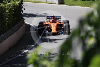 World © Octane Photographic Ltd. Formula 1 – Canadian GP - Practice 1. McLaren MCL33 – Stoffel Vandoorne. Circuit Gilles Villeneuve, Montreal, Canada. Friday 8th June 2018.