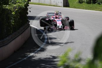 World © Octane Photographic Ltd. Formula 1 – Canadian GP - Practice 1. Sahara Force India VJM11 - Esteban Ocon. Circuit Gilles Villeneuve, Montreal, Canada. Friday 8th June 2018.