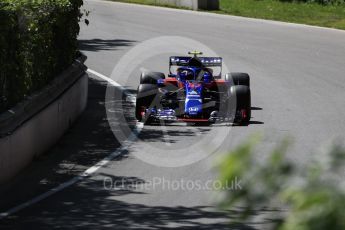 World © Octane Photographic Ltd. Formula 1 – Canadian GP - Practice 1. Scuderia Toro Rosso STR13 – Pierre Gasly. Circuit Gilles Villeneuve, Montreal, Canada. Friday 8th June 2018.