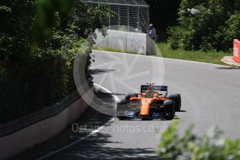 World © Octane Photographic Ltd. Formula 1 – Canadian GP - Practice 1. McLaren MCL33 – Stoffel Vandoorne. Circuit Gilles Villeneuve, Montreal, Canada. Friday 8th June 2018.