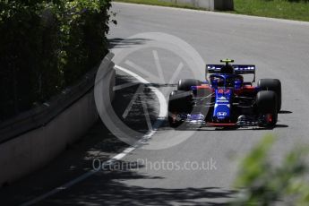 World © Octane Photographic Ltd. Formula 1 – Canadian GP - Practice 1. Scuderia Toro Rosso STR13 – Pierre Gasly. Circuit Gilles Villeneuve, Montreal, Canada. Friday 8th June 2018.