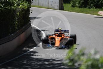 World © Octane Photographic Ltd. Formula 1 – Canadian GP - Practice 1. McLaren MCL33 – Stoffel Vandoorne. Circuit Gilles Villeneuve, Montreal, Canada. Friday 8th June 2018.