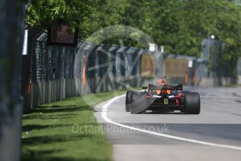 World © Octane Photographic Ltd. Formula 1 – Canadian GP - Practice 1. Aston Martin Red Bull Racing TAG Heuer RB14 – Daniel Ricciardo. Circuit Gilles Villeneuve, Montreal, Canada. Friday 8th June 2018.