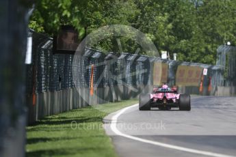 World © Octane Photographic Ltd. Formula 1 – Canadian GP - Practice 1. Sahara Force India VJM11 - Sergio Perez. Circuit Gilles Villeneuve, Montreal, Canada. Friday 8th June 2018.