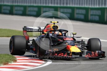 World © Octane Photographic Ltd. Formula 1 – Canadian GP - Practice 1. Aston Martin Red Bull Racing TAG Heuer RB14 – Max Verstappen. Circuit Gilles Villeneuve, Montreal, Canada. Friday 8th June 2018.