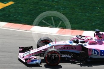 World © Octane Photographic Ltd. Formula 1 – Canadian GP - Practice 2. Sahara Force India VJM11 - Sergio Perez. Circuit Gilles Villeneuve, Montreal, Canada. Friday 8th June 2018.