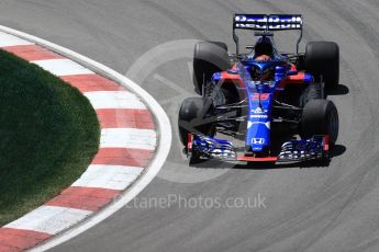 World © Octane Photographic Ltd. Formula 1 – Canadian GP - Practice 2. Scuderia Toro Rosso STR13 – Brendon Hartley. Circuit Gilles Villeneuve, Montreal, Canada. Friday 8th June 2018.