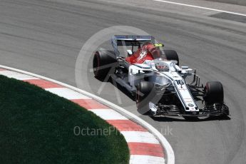 World © Octane Photographic Ltd. Formula 1 – Canadian GP - Practice 2. Alfa Romeo Sauber F1 Team C37 – Charles Leclerc. Circuit Gilles Villeneuve, Montreal, Canada. Friday 8th June 2018.