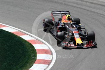 World © Octane Photographic Ltd. Formula 1 – Canadian GP - Practice 2. Aston Martin Red Bull Racing TAG Heuer RB14 – Max Verstappen. Circuit Gilles Villeneuve, Montreal, Canada. Friday 8th June 2018.