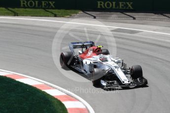 World © Octane Photographic Ltd. Formula 1 – Canadian GP - Practice 2. Alfa Romeo Sauber F1 Team C37 – Charles Leclerc. Circuit Gilles Villeneuve, Montreal, Canada. Friday 8th June 2018.