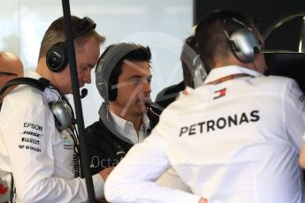 World © Octane Photographic Ltd. Formula 1 - Canadian GP - Practice 3. Toto Wolff - Executive Director & Head of Mercedes-Benz Motorsport. Circuit Gilles Villeneuve, Montreal, Canada. Saturday 9th June 2018.