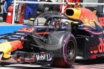 World © Octane Photographic Ltd. Formula 1 – Canadian GP - Practice 3. Aston Martin Red Bull Racing TAG Heuer RB14 – Max Verstappen. Circuit Gilles Villeneuve, Montreal, Canada. Saturday 9th June 2018.