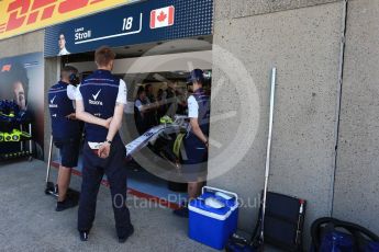 World © Octane Photographic Ltd. Formula 1 – Canadian GP - Practice 3. Williams Martini Racing FW41 – Lance Stroll. Circuit Gilles Villeneuve, Montreal, Canada. Saturday 9th June 2018.