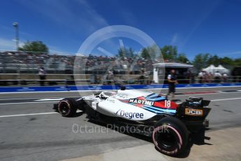 World © Octane Photographic Ltd. Formula 1 – Canadian GP - Practice 3. Williams Martini Racing FW41 – Lance Stroll. Circuit Gilles Villeneuve, Montreal, Canada. Saturday 9th June 2018.