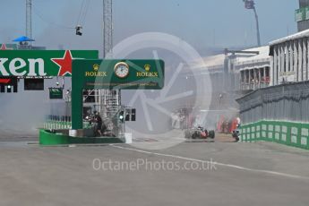 World © Octane Photographic Ltd. Formula 1 – Canadian GP - Quailfying. Haas F1 Team VF-18 – Romain Grosjean. Circuit Gilles Villeneuve, Montreal, Canada. Saturday 9th June 2018.