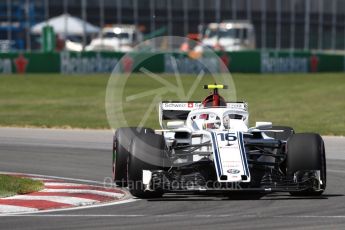 World © Octane Photographic Ltd. Formula 1 – Canadian GP - Quailfying. Alfa Romeo Sauber F1 Team C37 – Charles Leclerc. Circuit Gilles Villeneuve, Montreal, Canada. Saturday 9th June 2018.